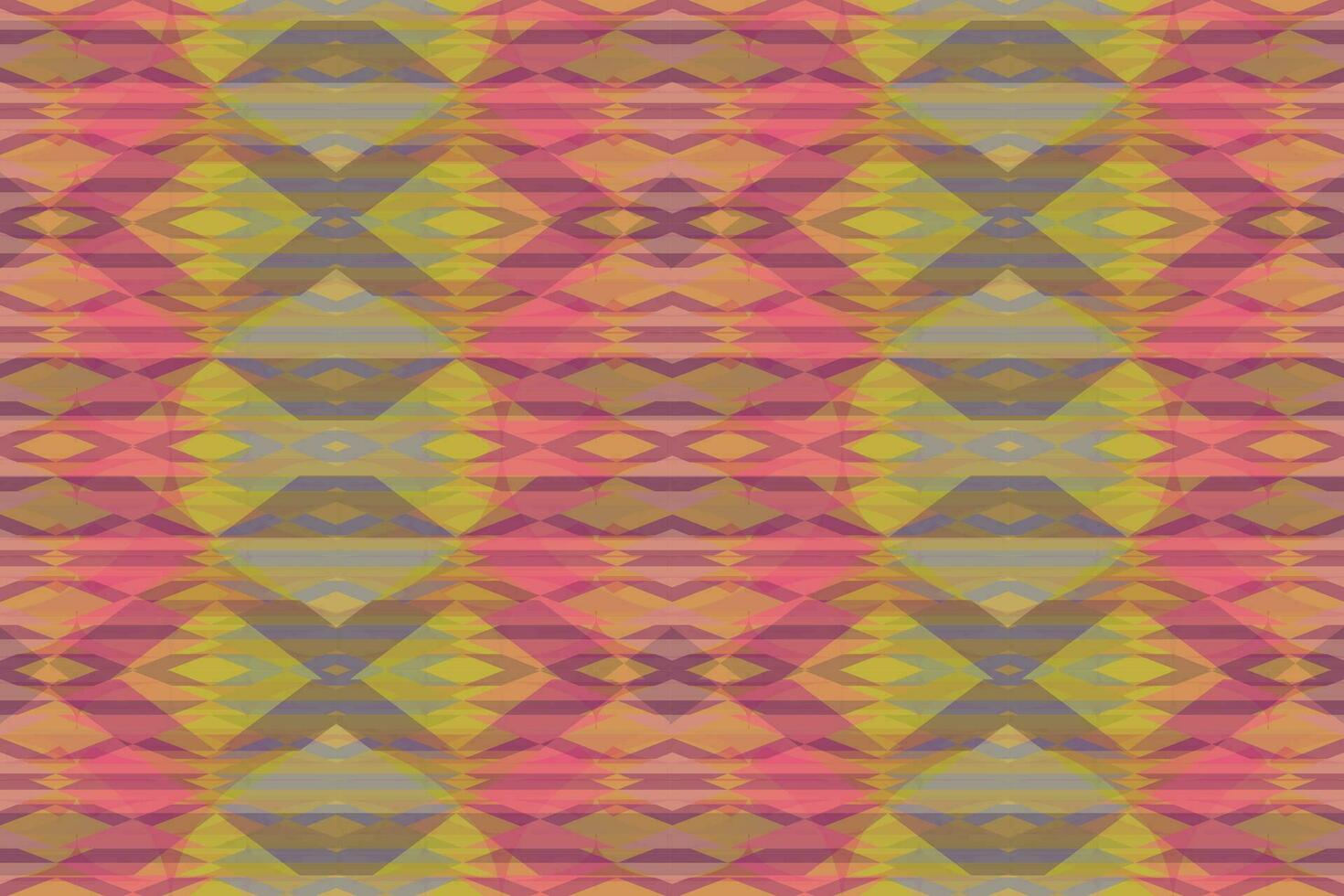 Ethnic zigzag pattern in retro colors, Aztec style seamless vector background