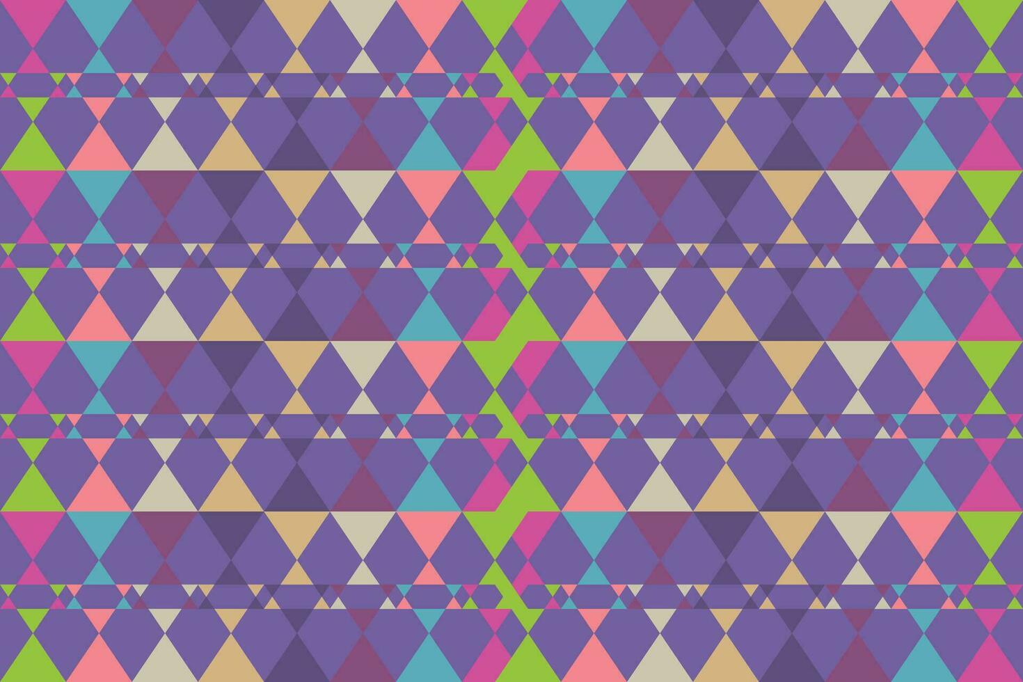 Ethnic zigzag pattern in retro colors, Aztec style seamless vector background