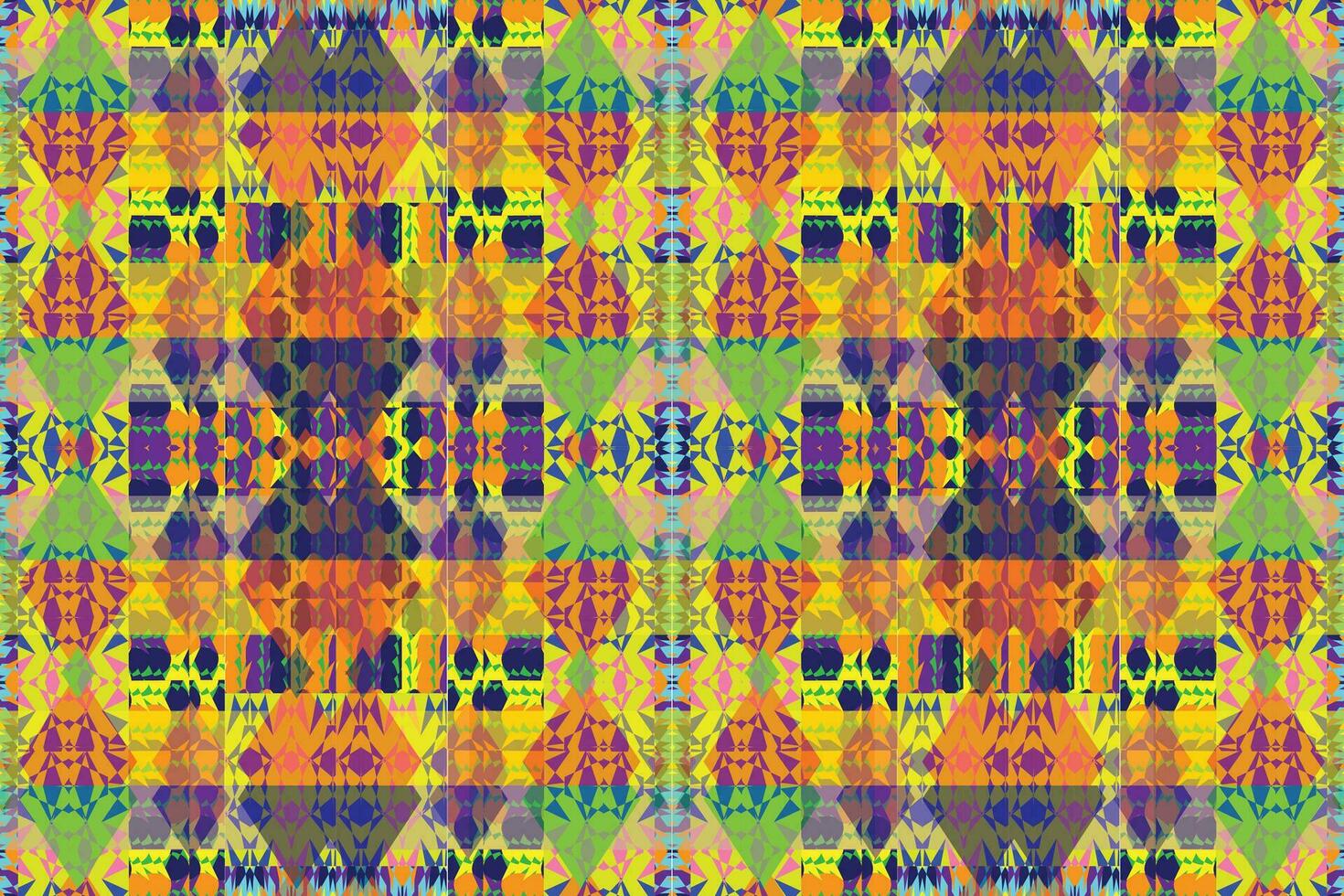 Ethnic zigzag pattern in retro colors, Aztec style seamless vector background
