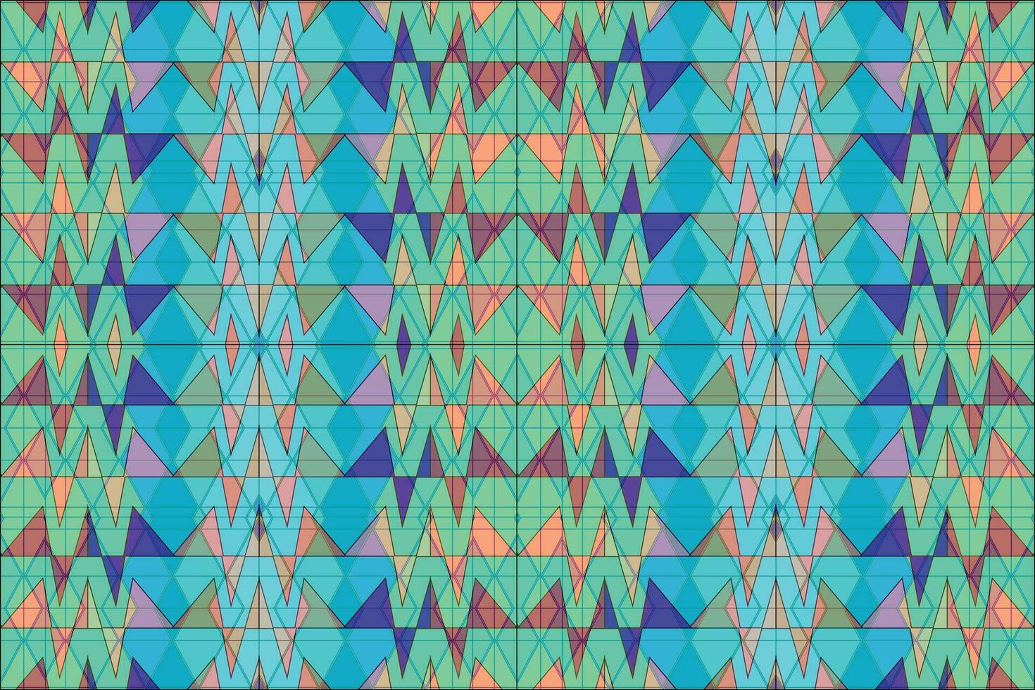 Ethnic zigzag pattern in retro colors, Aztec style seamless vector background