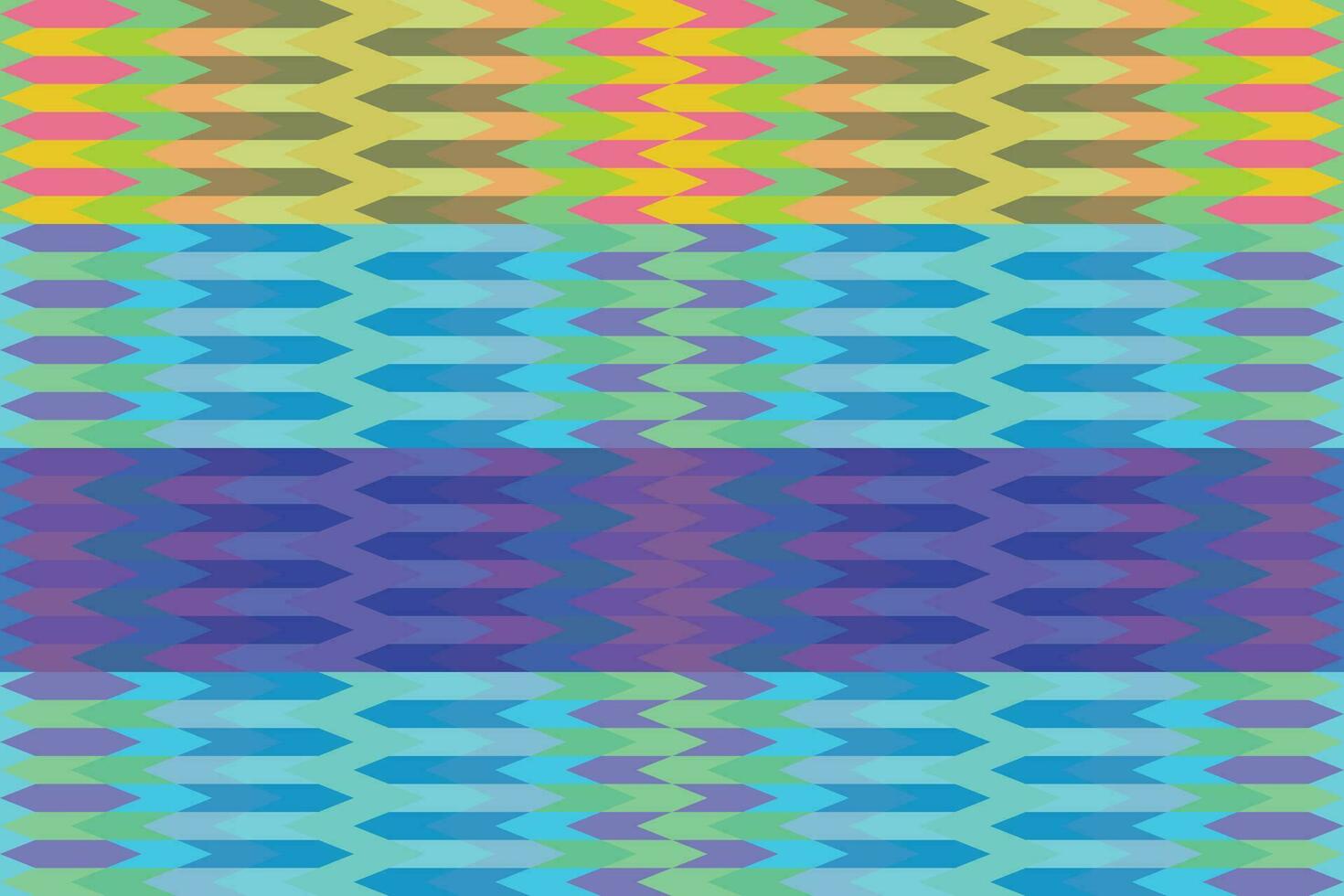 Ethnic zigzag pattern in retro colors, Aztec style seamless vector background