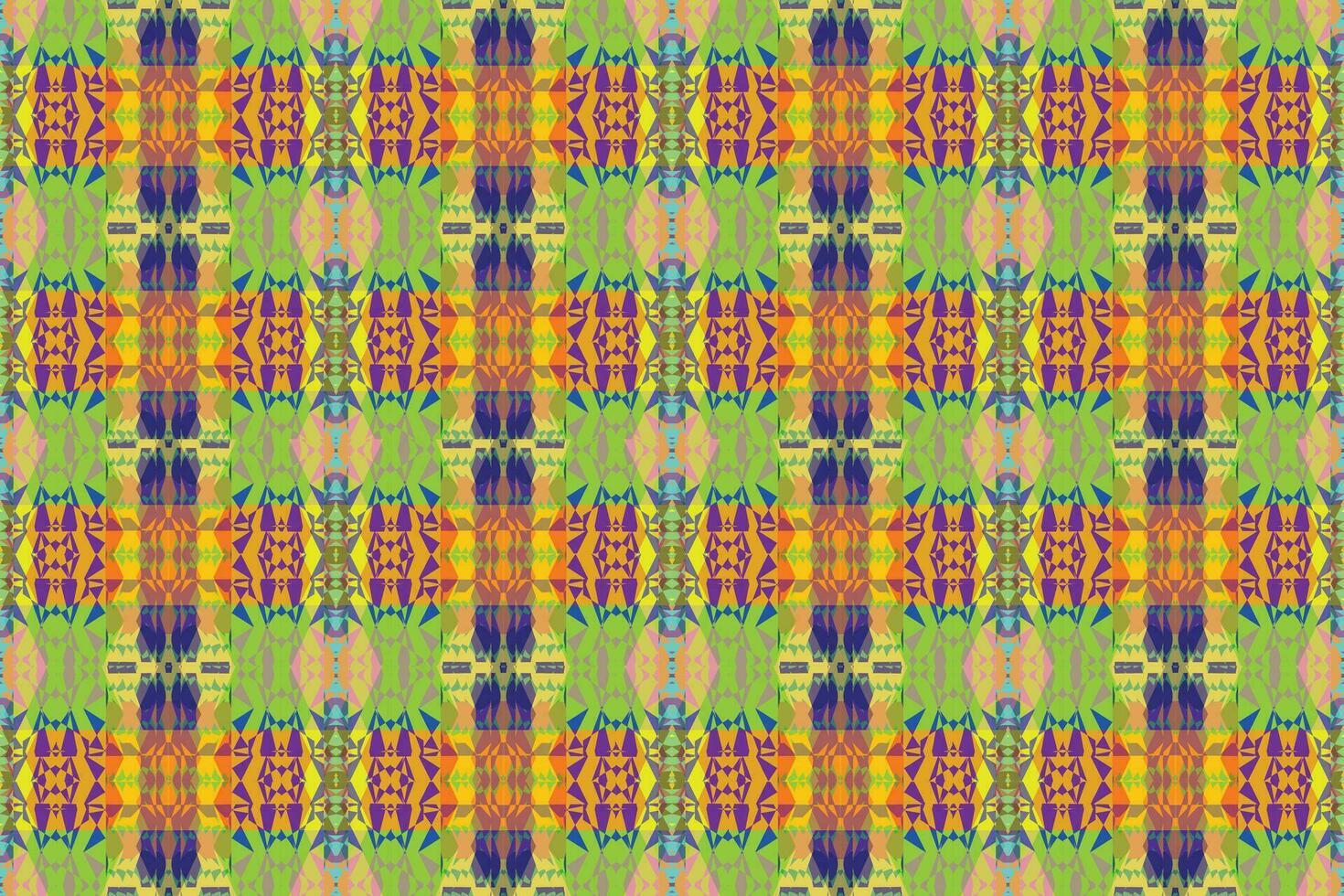 Ethnic zigzag pattern in retro colors, Aztec style seamless vector background