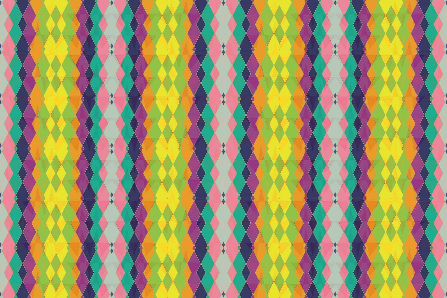 Ethnic zigzag pattern in retro colors, Aztec style seamless vector background