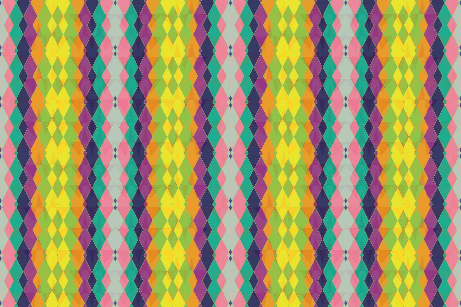 Ethnic zigzag pattern in retro colors, Aztec style seamless vector background