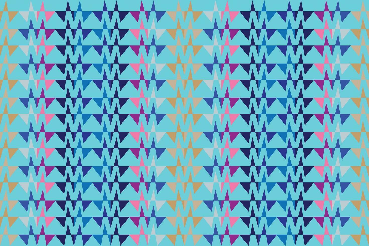 Ethnic zigzag pattern in retro colors, Aztec style seamless vector background