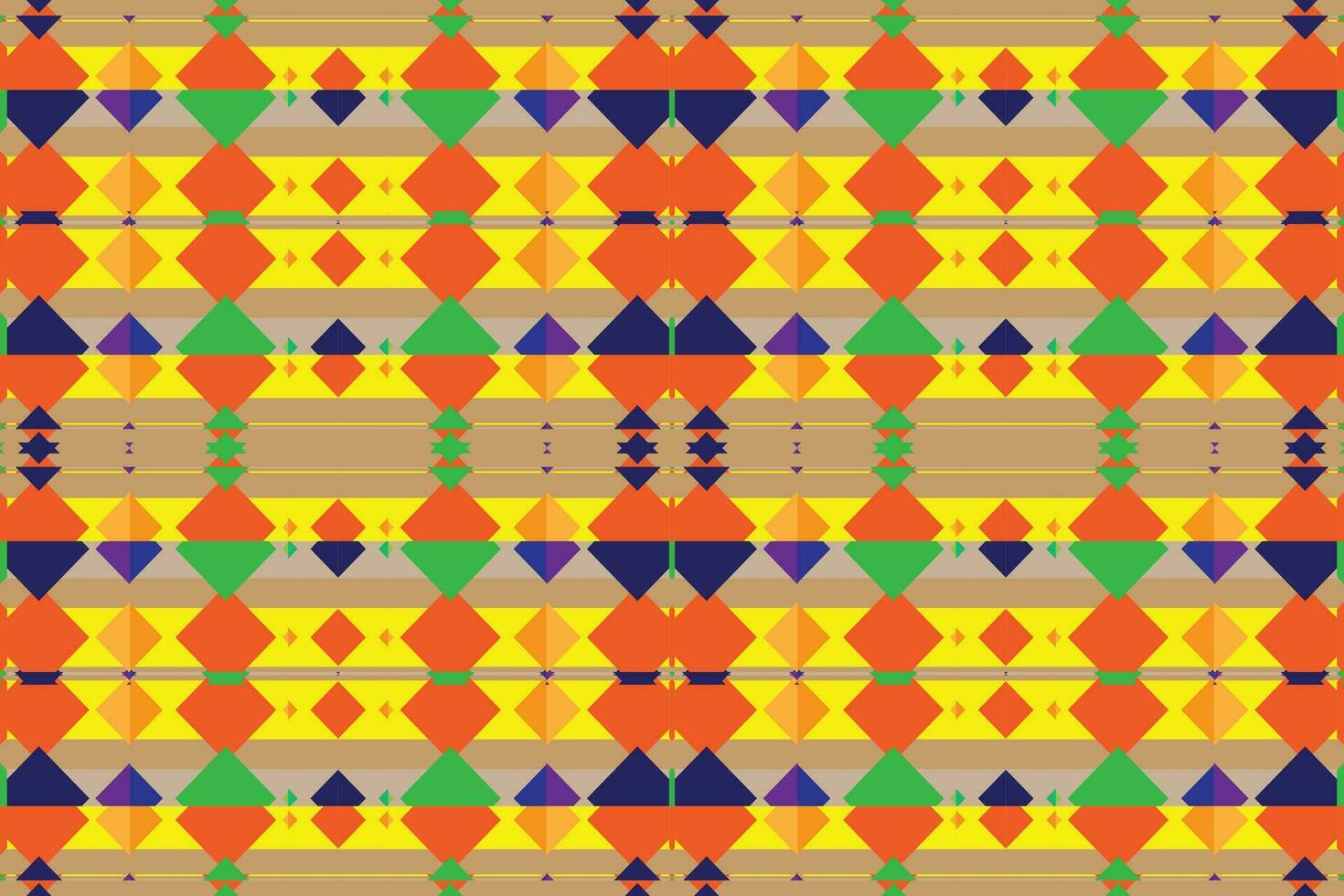 Ethnic zigzag pattern in retro colors, Aztec style seamless vector background