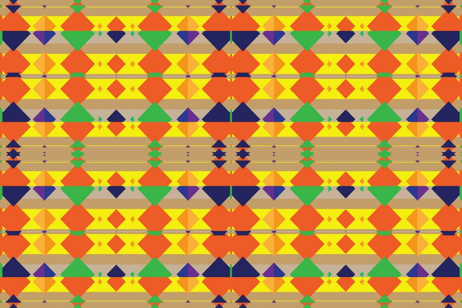 Ethnic zigzag pattern in retro colors, Aztec style seamless vector background
