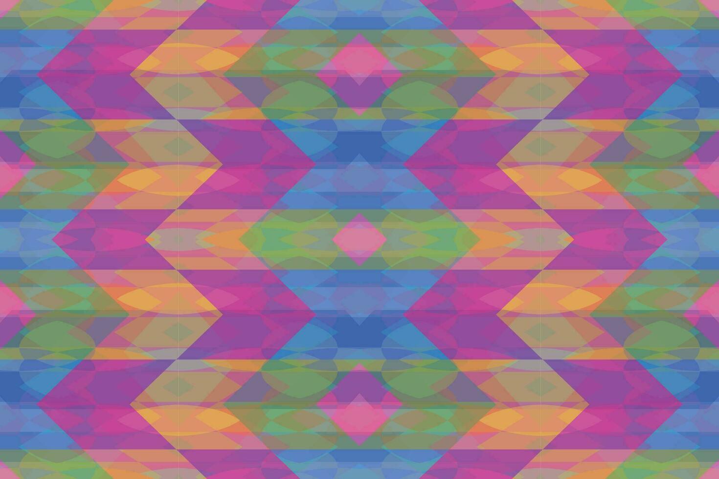 Ethnic zigzag pattern in retro colors, Aztec style seamless vector background