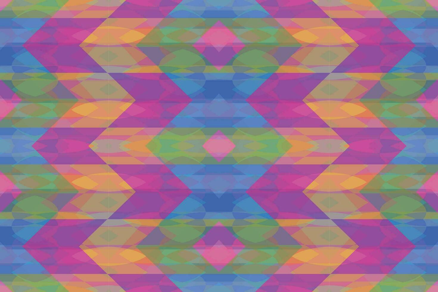 Ethnic zigzag pattern in retro colors, Aztec style seamless vector background