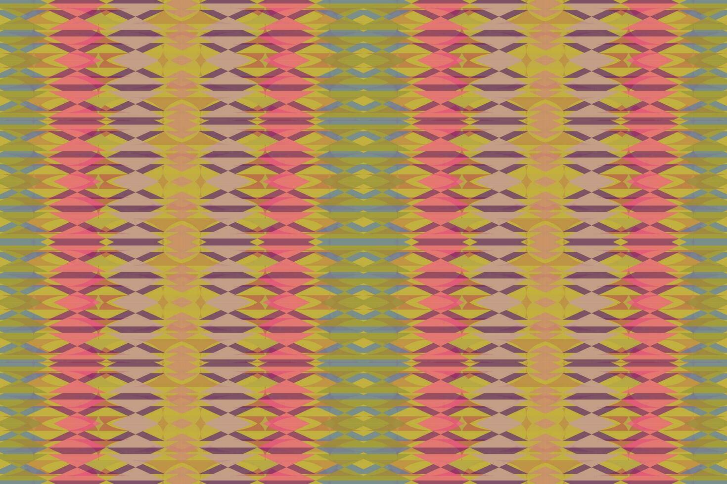 Ethnic zigzag pattern in retro colors, Aztec style seamless vector background