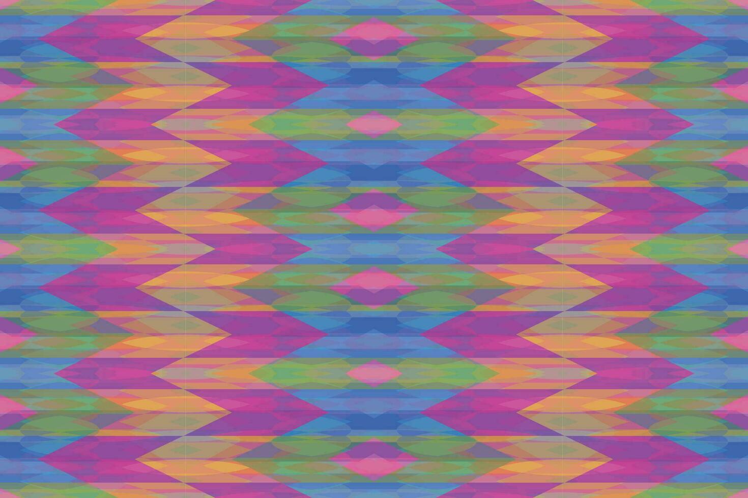 Ethnic zigzag pattern in retro colors, Aztec style seamless vector background