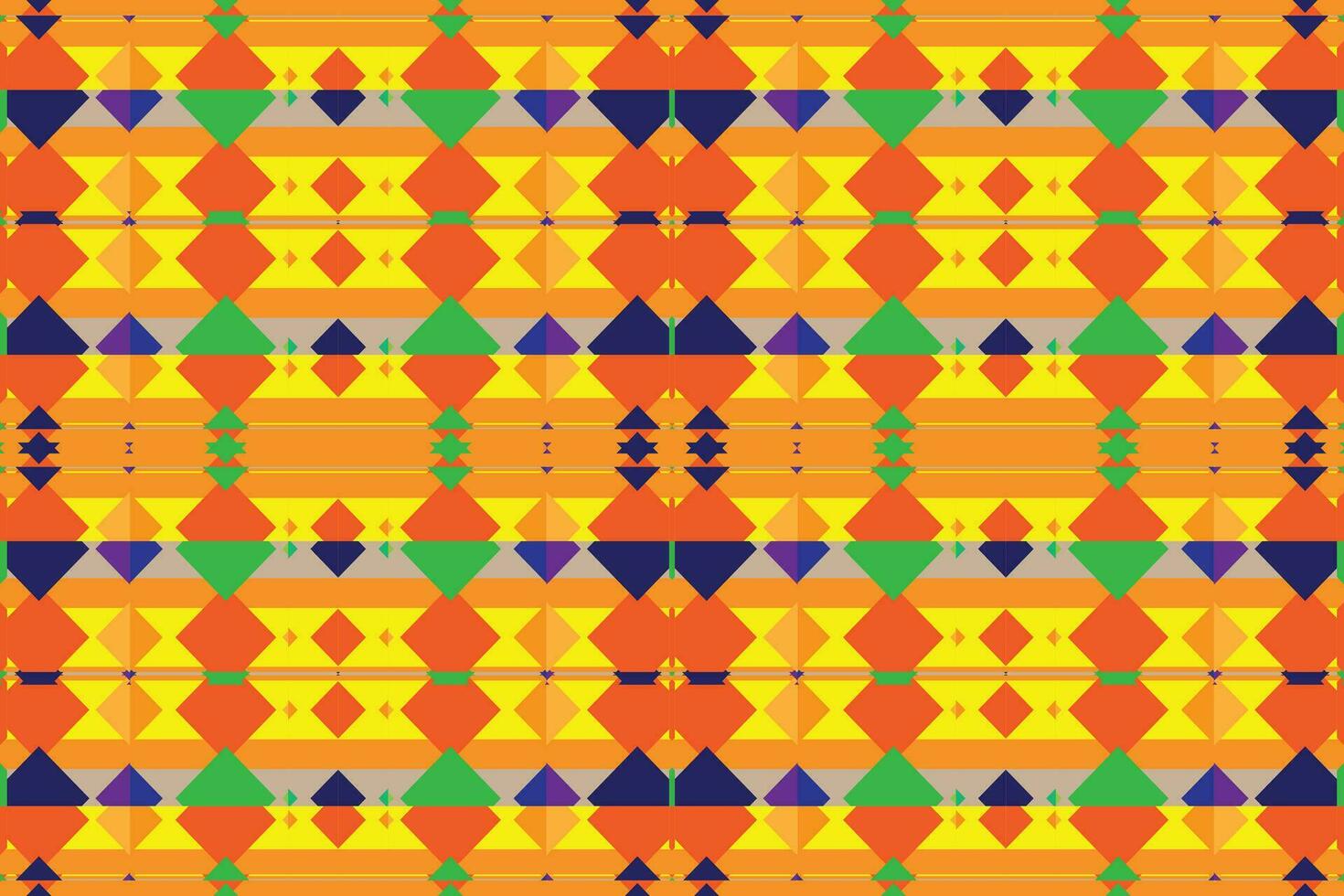 Ethnic zigzag pattern in retro colors, Aztec style seamless vector background