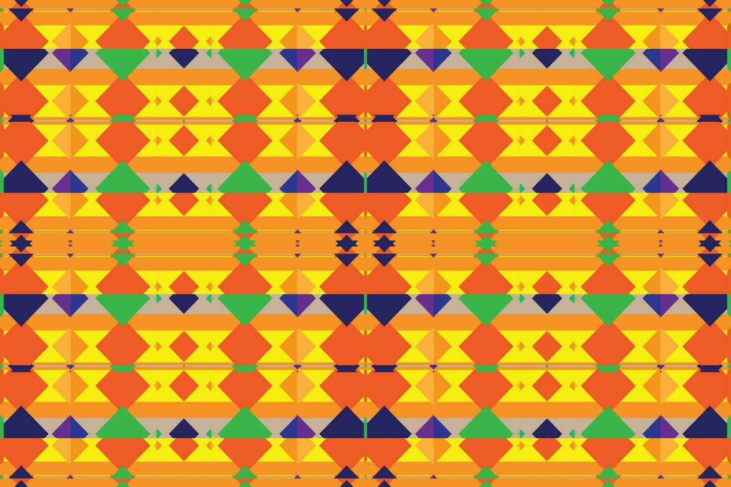 Ethnic zigzag pattern in retro colors, Aztec style seamless vector background