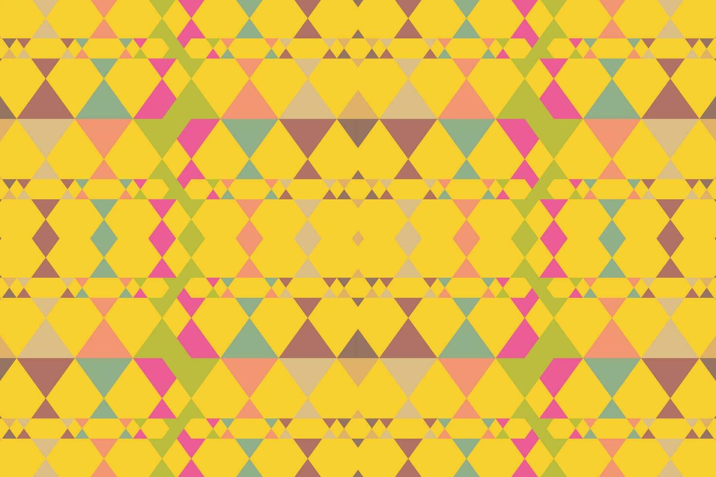 Ethnic zigzag pattern in retro colors, Aztec style seamless vector background