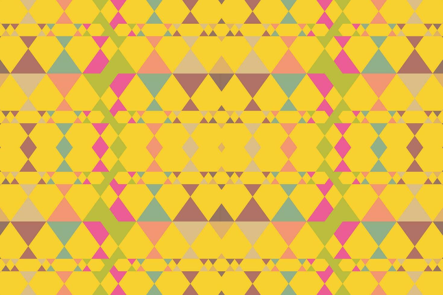 Ethnic zigzag pattern in retro colors, Aztec style seamless vector background