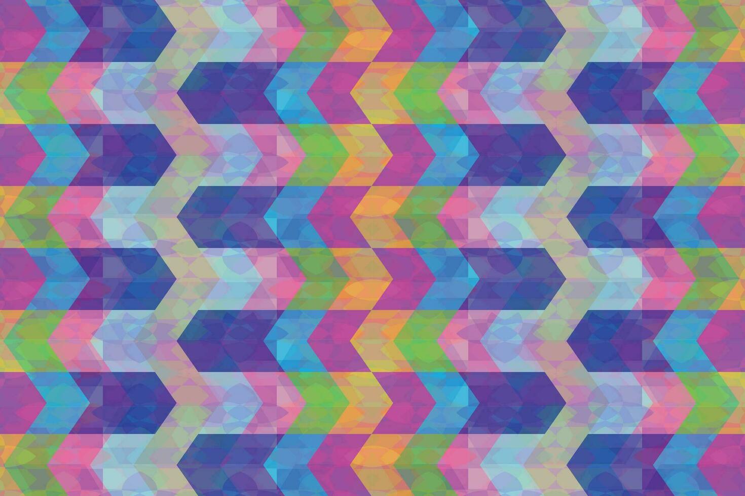 Ethnic zigzag pattern in retro colors, Aztec style seamless vector background