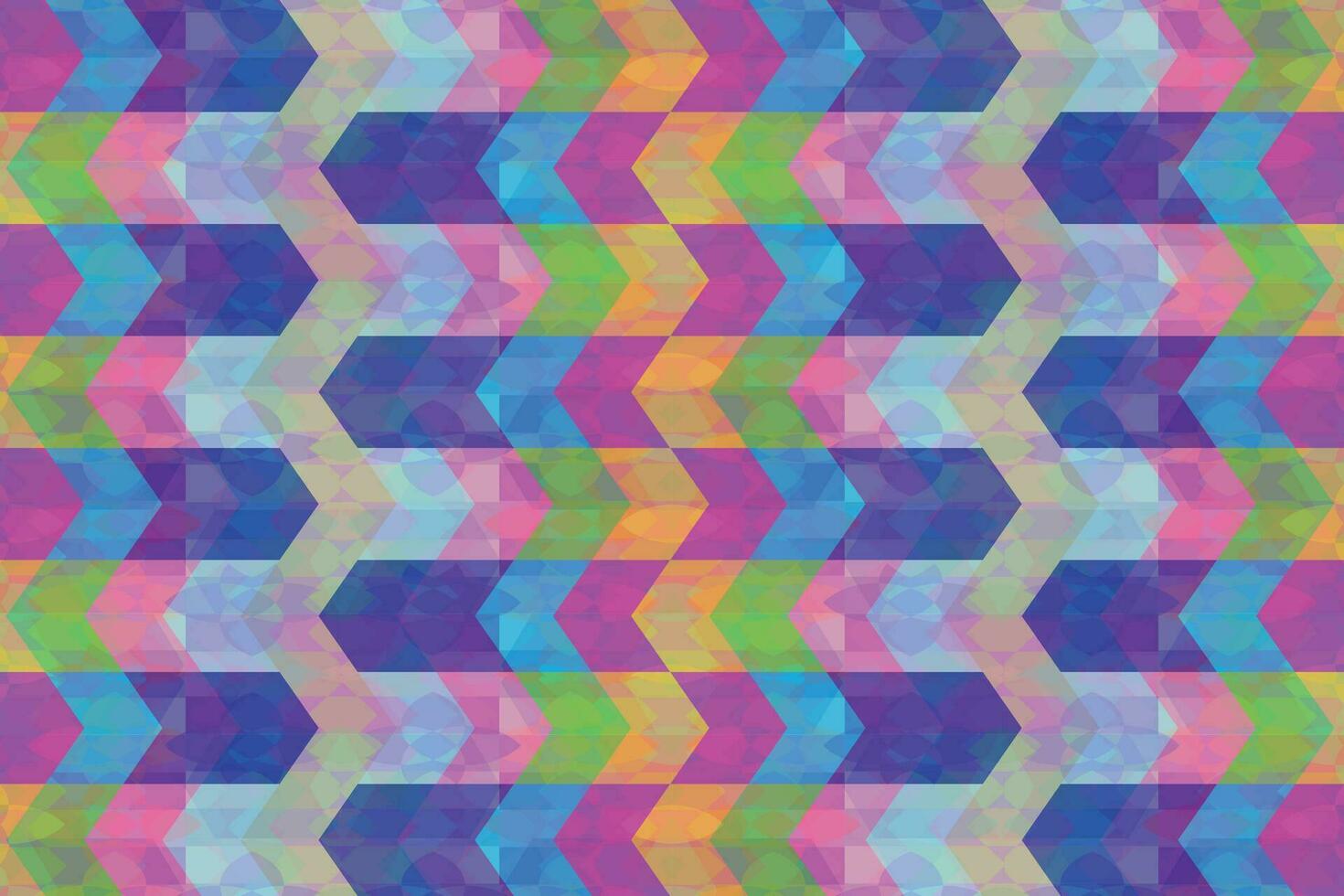 Ethnic zigzag pattern in retro colors, Aztec style seamless vector background