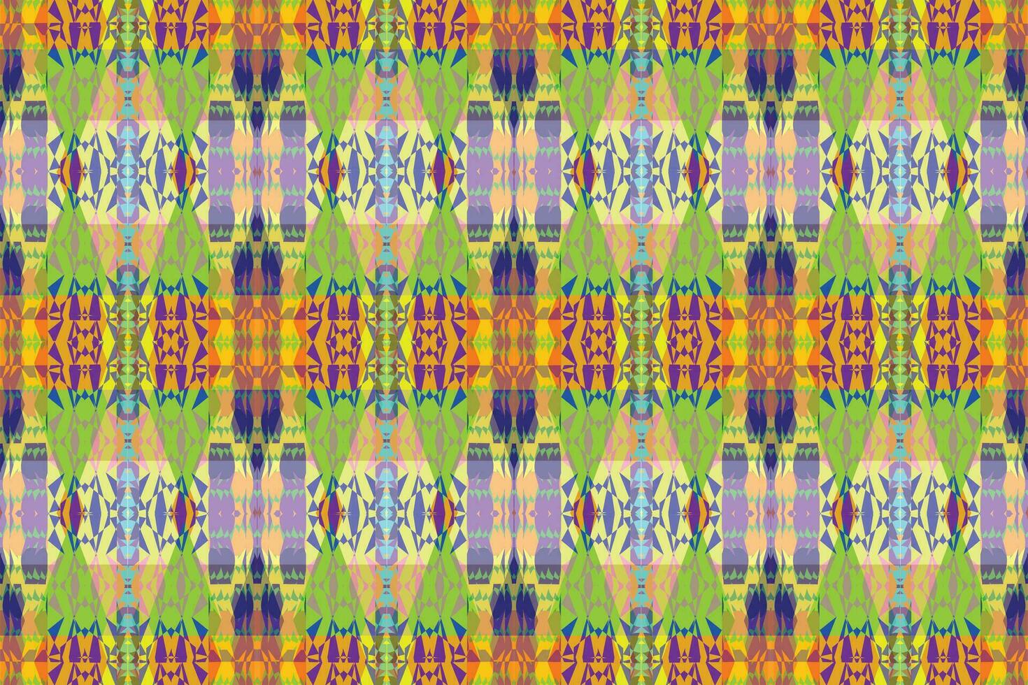 Ethnic zigzag pattern in retro colors, Aztec style seamless vector background