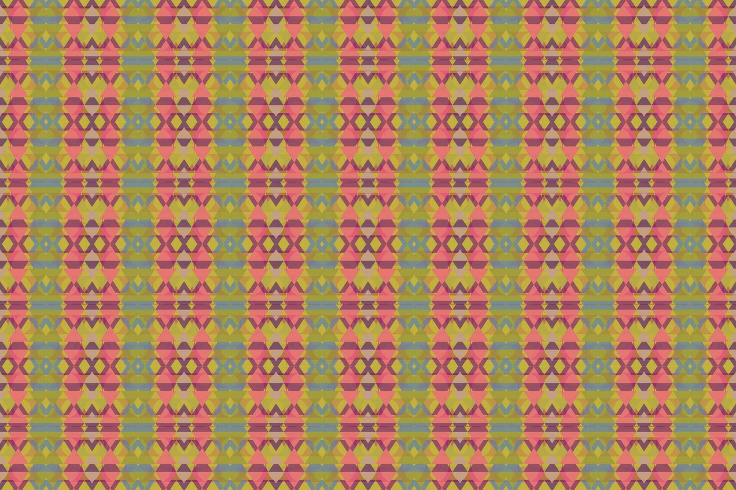 Ethnic zigzag pattern in retro colors, Aztec style seamless vector background
