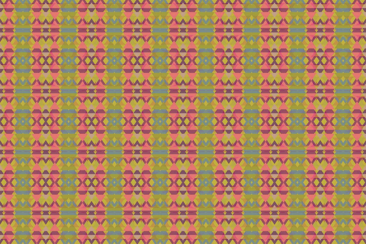 Ethnic zigzag pattern in retro colors, Aztec style seamless vector background