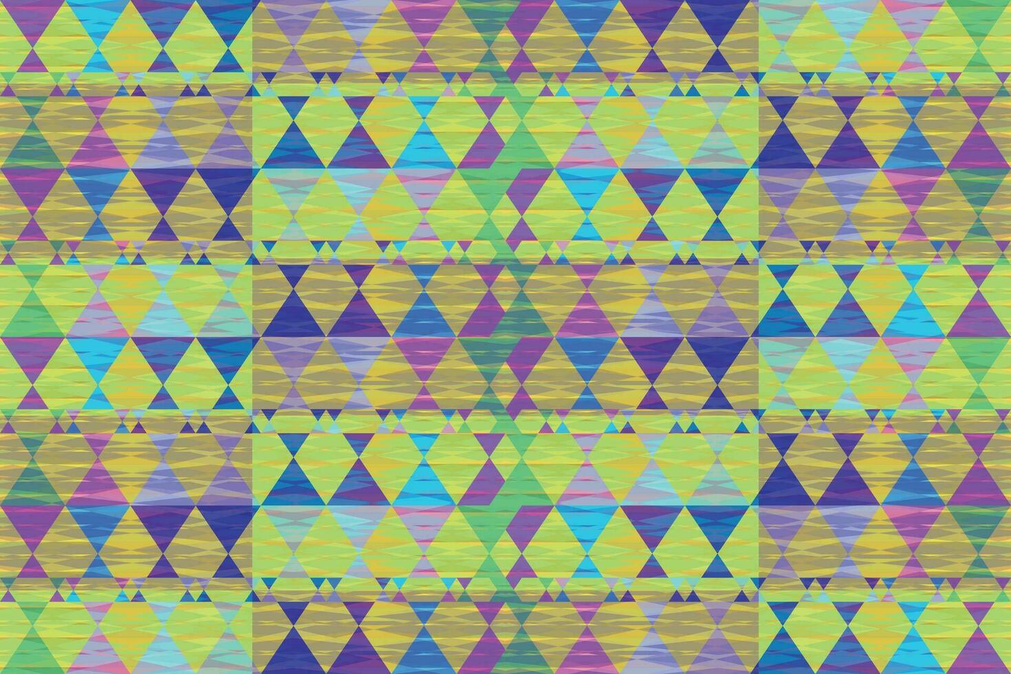 Ethnic zigzag pattern in retro colors, Aztec style seamless vector background