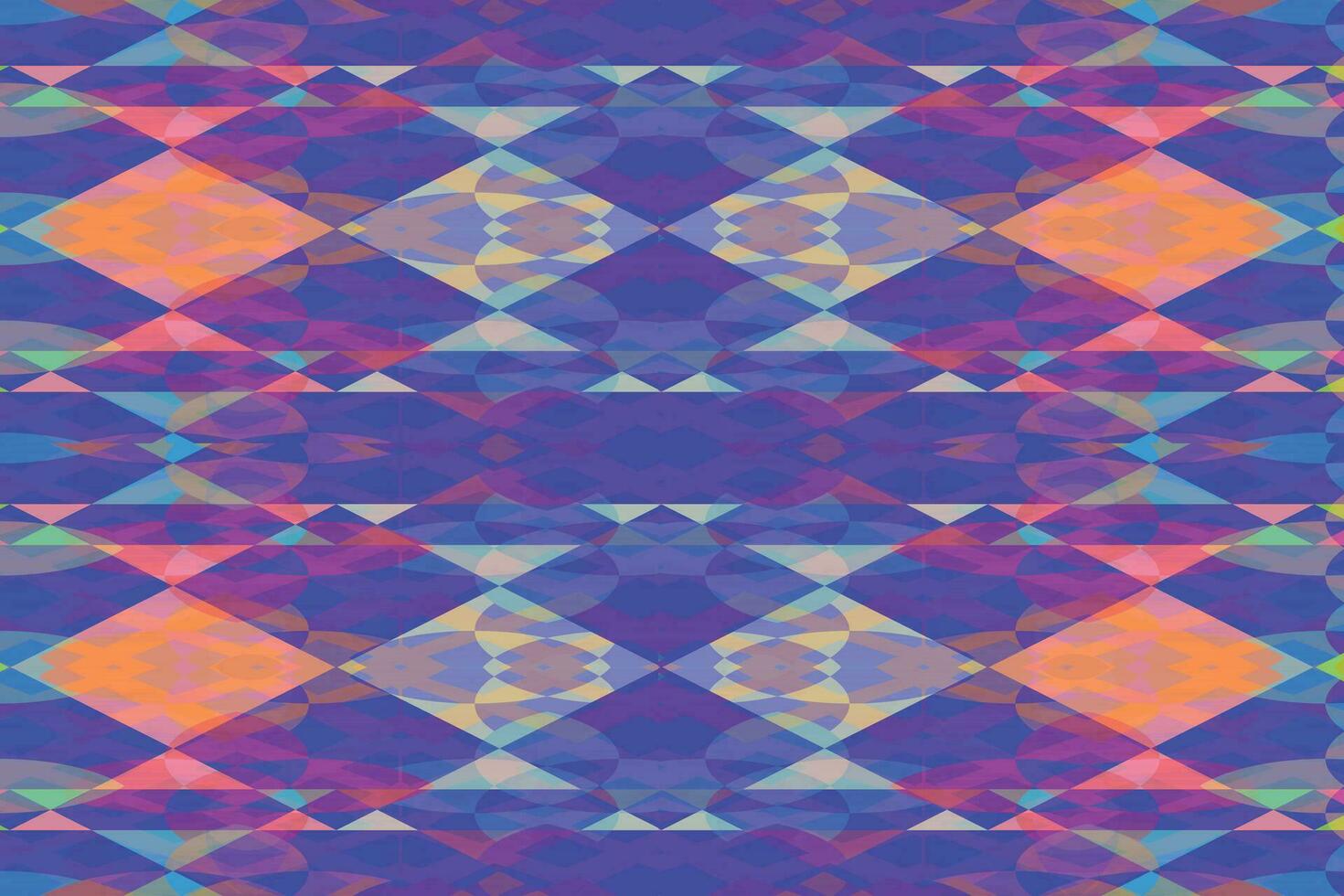 Ethnic zigzag pattern in retro colors, Aztec style seamless vector background