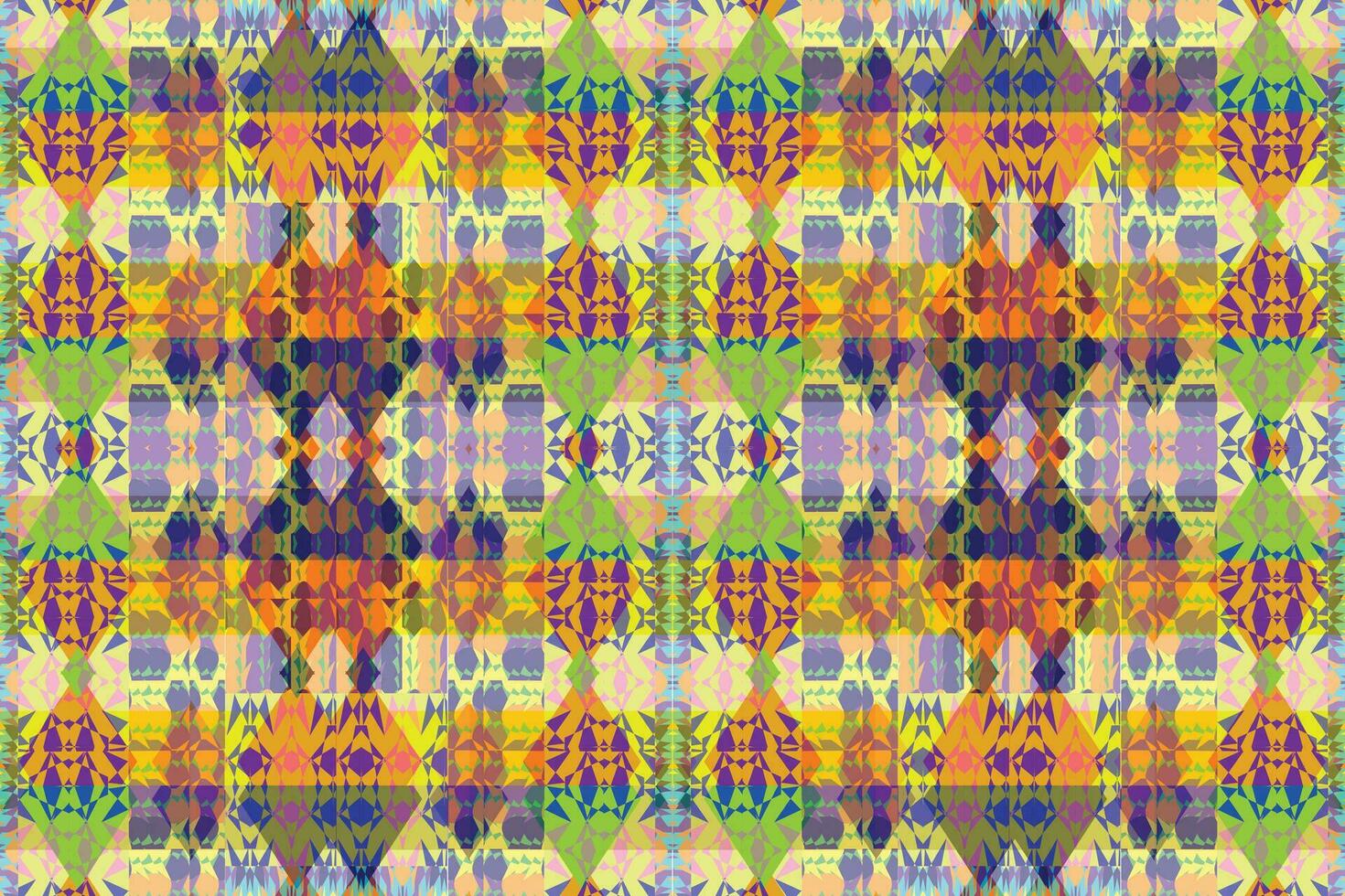 Ethnic zigzag pattern in retro colors, Aztec style seamless vector background