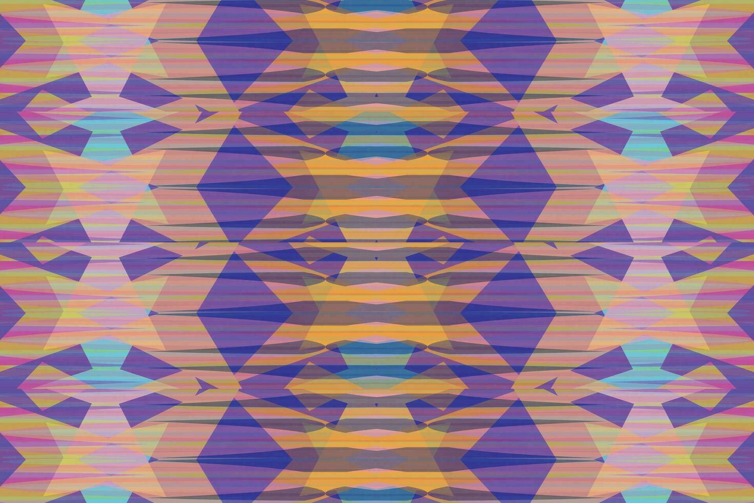 Ethnic zigzag pattern in retro colors, Aztec style seamless vector background