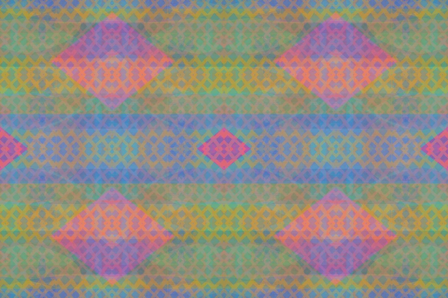 Ethnic zigzag pattern in retro colors, Aztec style seamless vector background