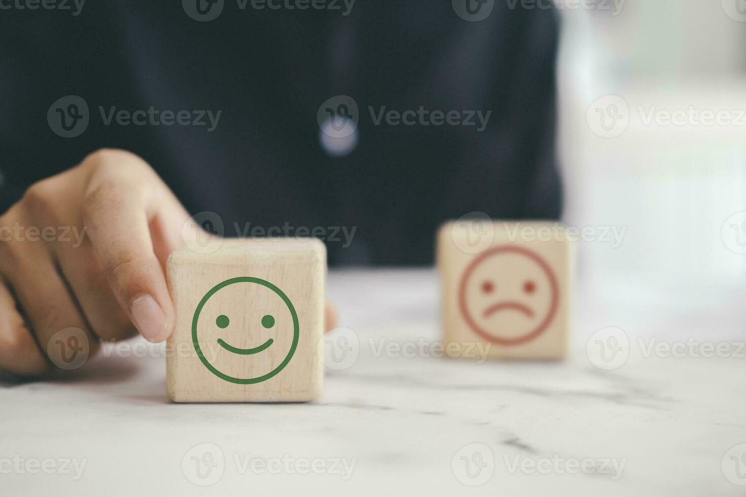 Customer service experience and satisfaction survey concept photo