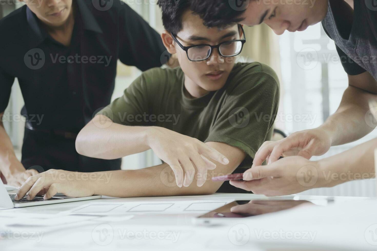 UX UI and Programming development technology. photo