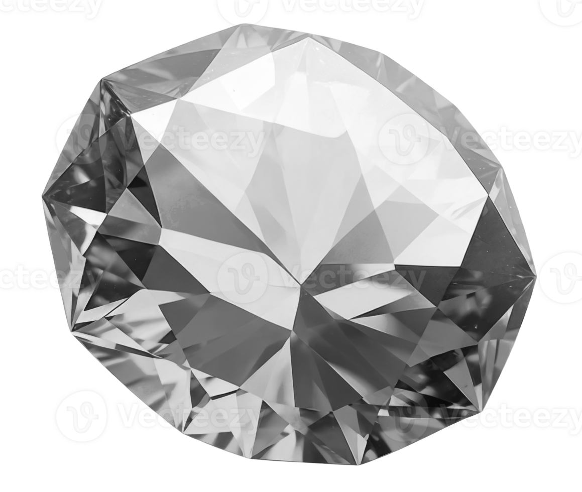Diamond isolated on transparent background. png