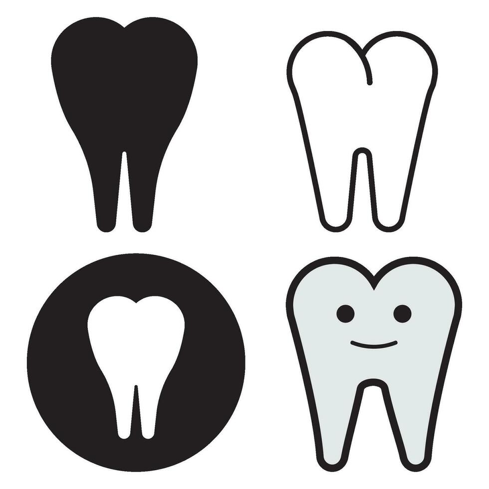 tooth icon vector