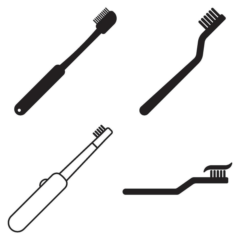 toothbrush icon vector