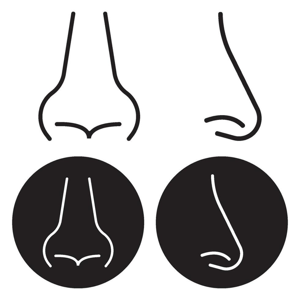 nariz icono vector