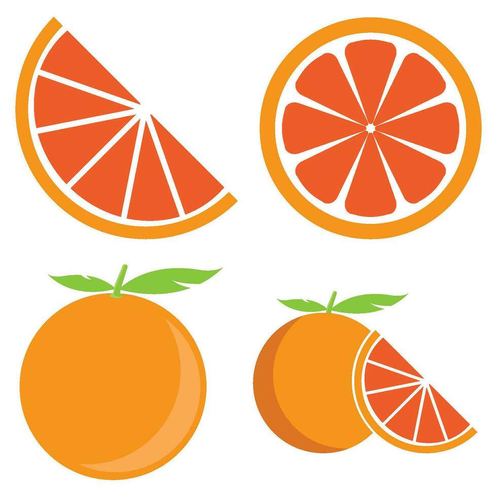 naranja icono vector