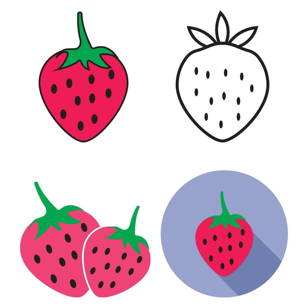 strawberry icon vector