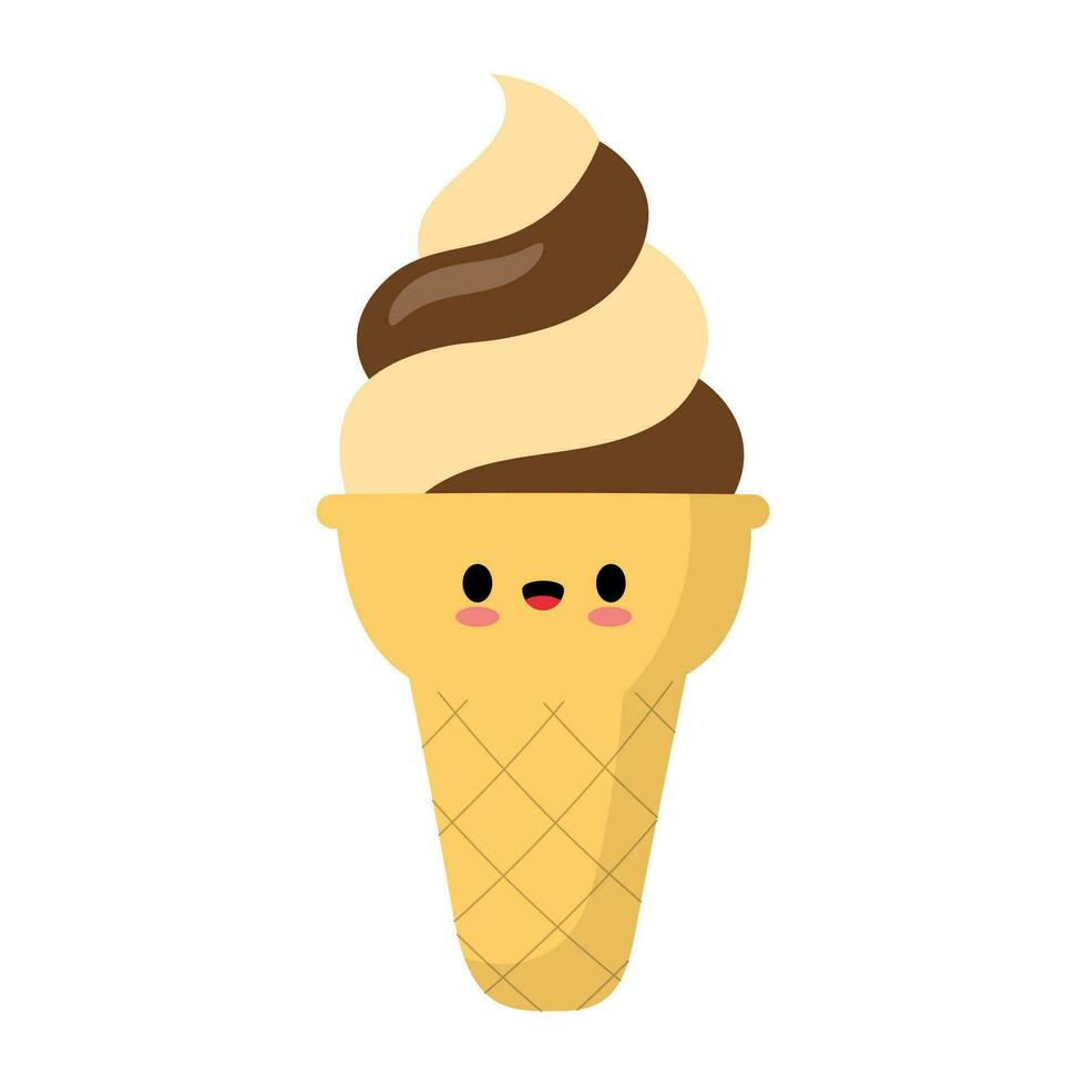 cute ice cream vector