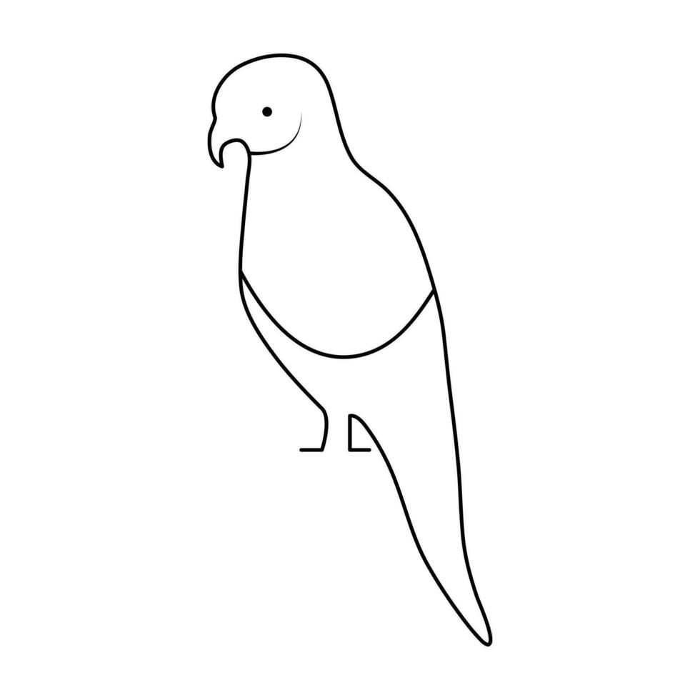 Bird single line line art vector design and line art vector drawing