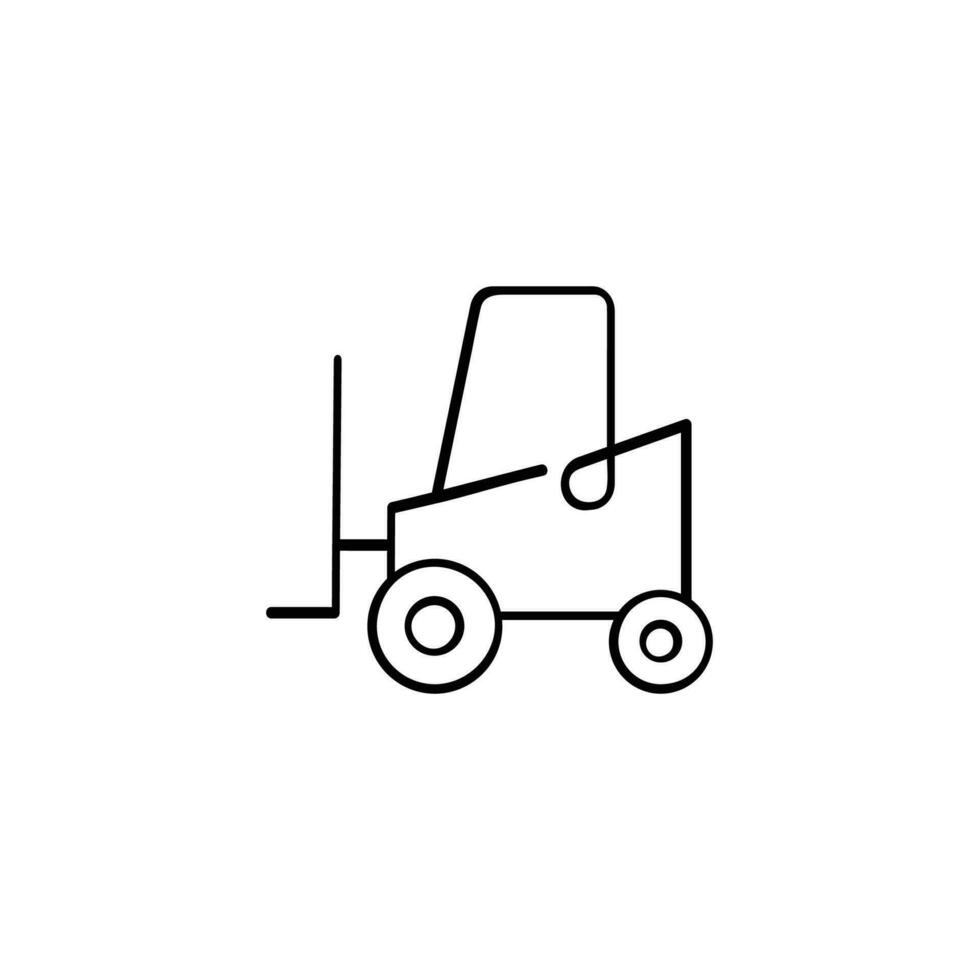 Forklift Line Style Icon Design vector