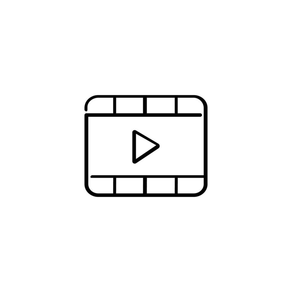 Video Line Style Icon Design vector