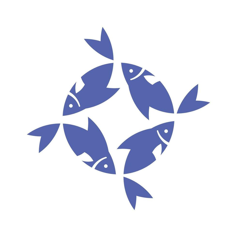 Teamwork Fish Logo vector