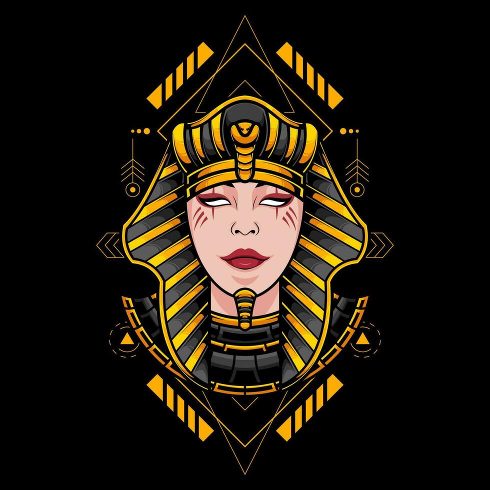 Egyptian anubis girl illustration vector