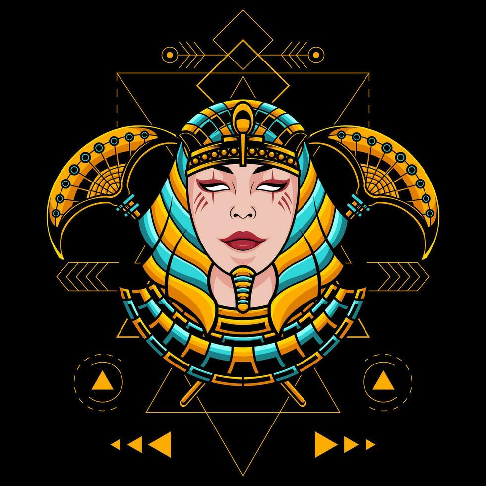 Egyptian anubis girl illustration vector