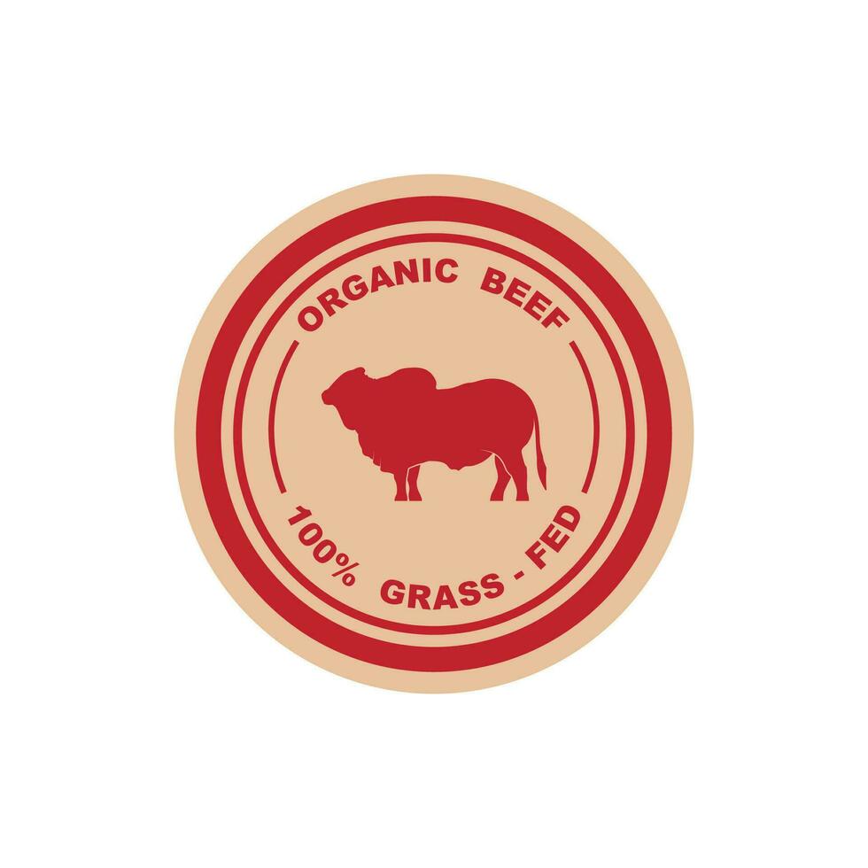 Retro Vintage Farm Cattle Angus Livestock Beef Emblem Label logo design vector