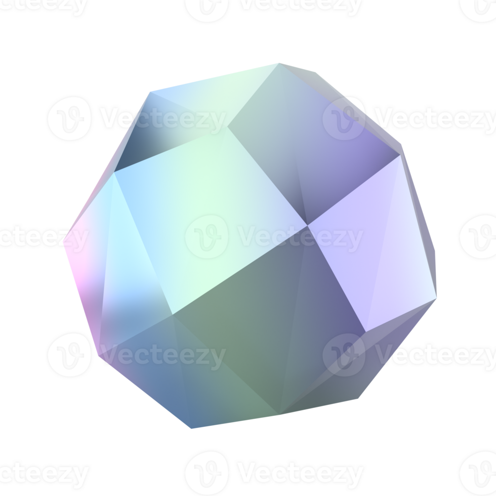 3d element abstract polygon ball metal geometric shape. Realistic glossy gradient luxury template decorative design illustration. Minimalist bright circle volumed mockup isolated transparent png