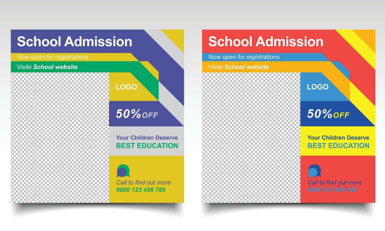 School admission banner design. Back to school poster design. vector