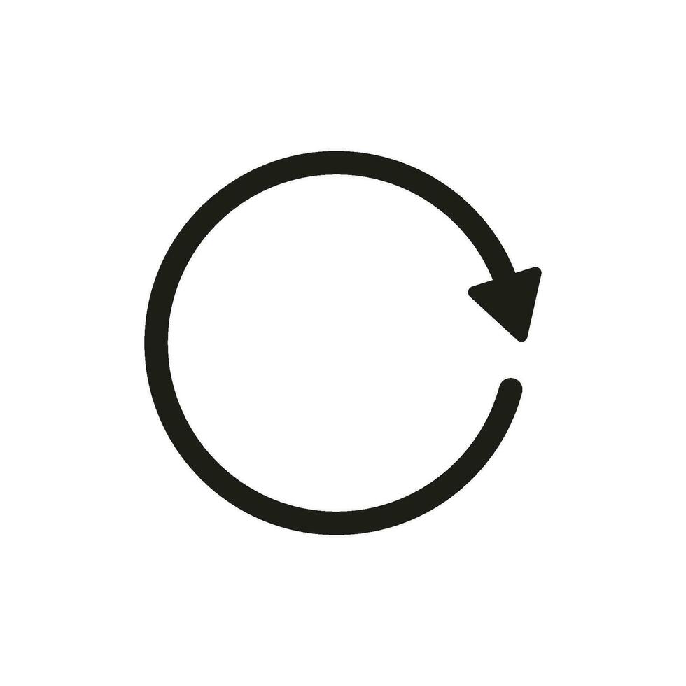 Circle arrow vector icon. Recycling icon. Circular vector arrow