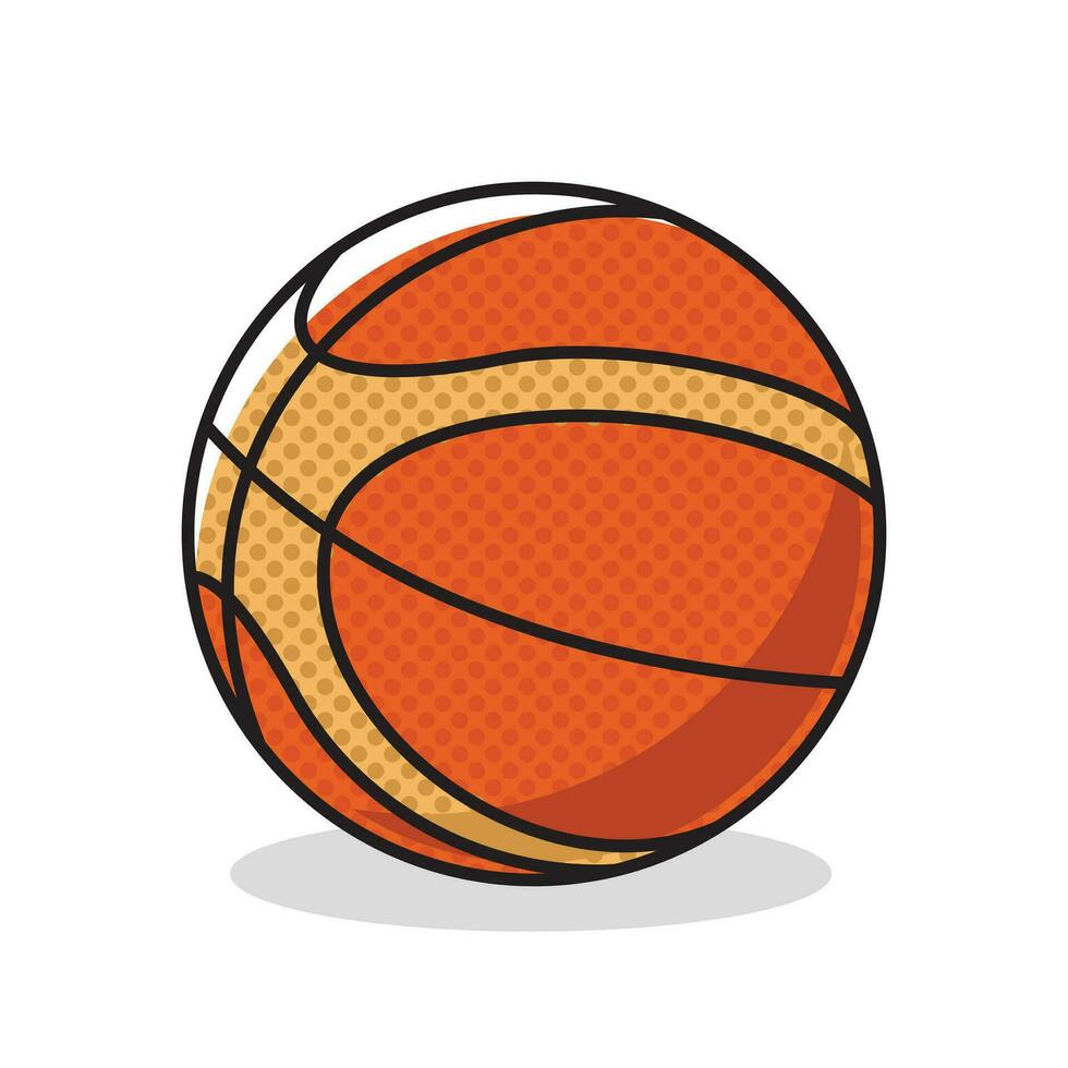 baloncesto pelota dibujos animados frente lado plano Arte diseño ilustración modelo gratis editable vector