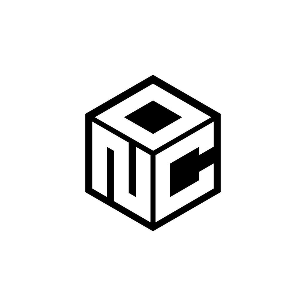 NCO letter logo design in illustration. Vector logo, calligraphy designs for logo, Poster, Invitation, etc.